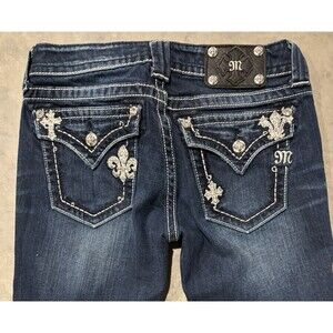 Miss Me Capri Jeans 29 JP5369P Denim Embellished Pockets 23” Inseam Stretch
